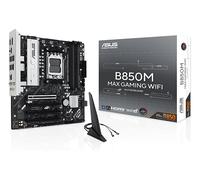 ASUS B850M MAX GAMING WIFI, Scheda Madre AMD mAMD ATX, 8+2+1 Fasi di Alimentazione, Slot DDR5, PCIe 5.0 Ready, 3 slot M.2, WiFi 6, Ethernet 1Gb, USB-A, USB-C, HDMI, BIOS Flashback e Aura Sync, Nera