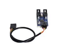 Scheda madre Cablecc 9pin USB 2.0 Header da 1 a 2 Prolunga femmina Connettore HUB Porta adattatore Multilier