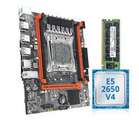 Scheda madre da gioco X99 con CPU 2650 V4, memoria DDR4 a doppio canale, PCIEx16 LGA2011-3, supporto M.2 NVME for computer desktop(Motherboard+CPU)