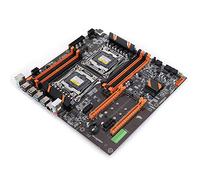 Scheda Madre Desktop X99 Dual Socket, Scheda Madre Gaming DDR4 PCI-E SATA3.0 RJ45 NVME M.2 I/O PS/2 E5CPU ATX con Piastra in Ferro e Cavo PIN