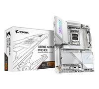 GIGABYTE Scheda madre X870E AORUS PRO ICE - Supporta CPU AMD Ryzen 9000, VRM digitale a 16+2+2 fasi, fino 8000MHz DDR5 (OC), 4xM.2 + 4xPCIe 5.0, Wi-Fi 7, LAN 2.5GbE, USB 3.2 Gen 2x2 [X870E ICE]