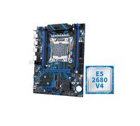 Scheda madre Scheda madre Fit For HUANANZHI X99 QD4 LGA 2011-3 Xeon con processore Intel E5-2680 V4, memoria DDR4, supporto M.2 NVME SATA, combo non ECC