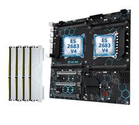 Scheda madre X99 MD8 LGA2011-3, set X-EON E5 2683 V4, doppia CPU DDR4 ECC, 4 * 16 GB, 2400 MHz, combo di memoria NVME M.2 SSD, kit X99