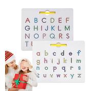 Scheda magnetica con alfabeto - Scrittura di schizzi - Trace Slate Stick percorso | Guida a turni 2 in 1 scheda di interfaccia per bambini