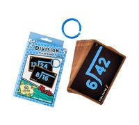 Scheda matematica per bambini, carte di apprendimento matematica per l'asilo, carte di apprendimento della matematica divisione, per un totale di 50 carte, carta matematica per l'asilo per bambini