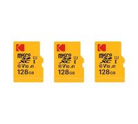 Scheda memoria Kodak Micro SDXC 128GB Pack 3 con adattatori SD