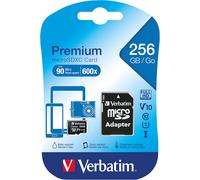 VERBATIM 44087 - Scheda di memoria MicroSDXC 256 GB, Verbatim, classe 10