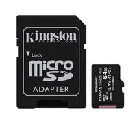 MICRO SD KINGSTON 64GB CON ADATT. CANVAS PLUS SDCS2/64GB CL10
