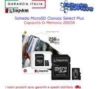 Kingston Technology Canvas Select Scheda micSDXC Plus 100R A1 C10 da 256GB + adattatore