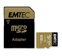Scheda MicroSD Emtec ECMSDM512GXC10SP 512GB UHS-I U3 V30 A2 con adattatore