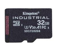 Scheda MicroSD Kingston Industrial 32GB MicroSDHC UHS-I U3 V30 A1 Nero