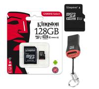 Scheda MicroSD Kingston SDXC 128GB Con Adattatore SD + Lettore Di Schede USB