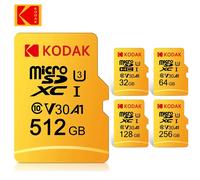 Scheda MicroSD originale KODAK 64GB 32GB Scheda di memoria Memori C10 TF Micro SD SDXC 128GB 256GB 512GB U3 V30 4K per fotocamera drone telefono