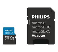 Scheda MicroSD Philips FM12MP65B 128GB UHS-I Classe 10 U3 V30 A1 con Adattatore SD