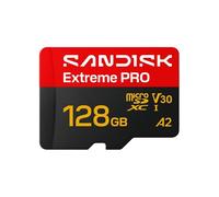 SANDISK Extreme PRO Scheda microSD UHS-I + SD Adapter, 128 GB (velocità di lettura fino a 250 MB/s e velocità di scrittura fino a 120 MB/s, 5K, 3K, 4K UHD, C10, V30, U3, A2)
