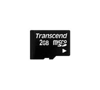 TS2GUSD - Scheda di memoria MicroSD 2 GB, Transcend, con adattatore