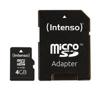 Scheda MicroSDHC Intenso 4GB Classe 10 Resistente Veloce Adattatore SD