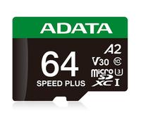 Scheda microSDXC ADATA Speed Plus 64 GB Classe 10 U3 V30 A2