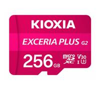 Scheda MicroSDXC Kioxia da 256 GB UHS-I U3 V30 A1 100 MB/s rosa con adattatore SD