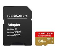 Scheda microSDXC SanDisk Extreme Plus 64GB UHS-I V30 A2 con adattatore