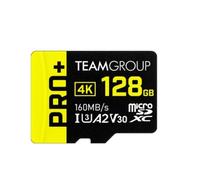 TEAMGROUP Scheda A2 Pro Plus Micro SDXC UHS-I U3 A2 V30, lettura/scrittura fino a 160/110 MB/s per Nintendo Switch, Steam Deck, Tablet, Smartphone con adattatore TPPMSDX128GIA2V3003