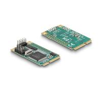Scheda Mini PCI Express DeLock 95273 2x RS-232 DB9 Full-size ASIX MCS9904