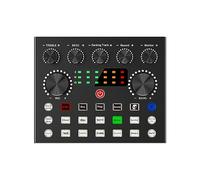 Scheda Mixer DJ, Kit Mixer Multifunzionale a Doppio Canale, Scheda Live Scheda Mixer Professionale, Registrazione PC Vlog Trasmissione Live Streaming Live