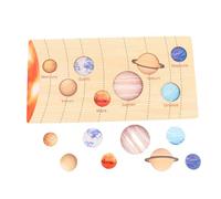 Scheda modello di módulo solare in legno, giocattoli per l'apprendimento dello spazio educativo Pianeti mobili Name Board Game for Boys Girls