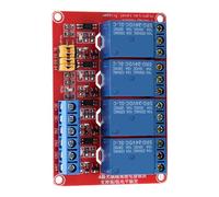 Scheda modulo relè accoppiatore ottico a 4 canali 5V/12V/24VDC Trigger alto livello basso con spia luminosa(24V)
