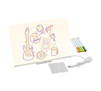 Scheda note a LED - Lampada da disegno a LED illuminata per bambini | Tavolo da disegno illuminato per desktop, acrilico, cancellato a secco, illuminato, Memo Arts, Doodle, Desktop, Wordpad