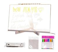 Scheda Note Illuminata - Lavagna acrilica cancellata a LED | Scheda Segnalibro Acrilico Illuminato | Luce LED Acrilico Per Scrivere Messaggi | Scheda Di Cancellazione Su