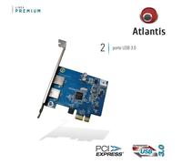 Scheda PCI 2 porte USB 3.0 Atlantis P001-USB30-PCX Interfaccia PCI Express NUOVA