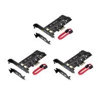 Scheda PCI Express 3X PCI-E a USB 3.0 con 1 porta USB C e 2 porte USB A, e scheda adattatore da M.2 NVMe a PCIe 3.0 con staffa.