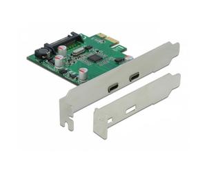 Scheda PCI Express DeLock 90493 2x USB-C 5 Gbps VIA VL805 Low Profile