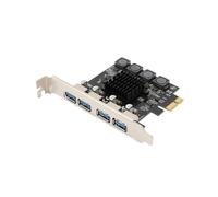 Scheda PCI Express USB 3.0 a 4 Porte Scheda di Espansione PCI-E USB 3.0 Scheda Adattatore da PCIE a USB 3.0 per Slot PCIE 1X 4X 8X 16X