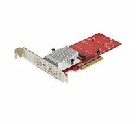 Startech Adattatore Ssd Pcie X8 A Due Unità Pcie M.2 One Size Red