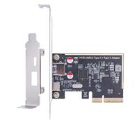 Scheda PCIE a due porte USB3.1 PCIexpress 3.0x2 Expansion Add On Adapter Card Fast Speed Trasferimento dati E Compatibilità