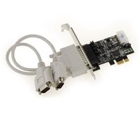 Scheda PCIE SERIE RS232 ALIMENTATA POS - 2 PORTI COM DB9