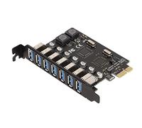 Scheda PCIE USB 3.0, Scheda Adattatore PCI Express a Scheda di Espansione USB a 7 Porte, 5 Gbps Ad Alta Velocità e Senza Bisogno di Alimentazione Esterna, per Linux, per Windows XP / 7/8 / 8.1/10