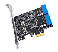 Scheda PCIe USB3.0 4 porte PCIE a USB3.0 Adattatore di espansione USB Scheda di espansione interna USB con cavo di prolunga da 0,6 m per PC convertitore ottico Bay