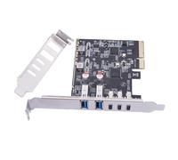 Scheda PCIe USB3.2 con 5 porte tra cui 3xType C e 2x TypeA USB C ad alta velocità 10Gbps per connessione stabile del PC Scheda USB
