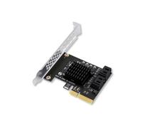 Scheda PCIE X4 A Adattatore PCI-e Scheda di Espansione PCI-e 3.0 A SATA3.0 Scheda Aggiuntiva III A 4 Porte per SSD HDD Mining