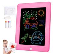 Scheda per appunti a LED con colori, tavolo da disegno per bambini, Luminoso Lightboard Board LED, Forniture di presentazione con tazza di aspirazione posteriore per il compleanno di Halloween