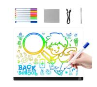 Scheda per appunti a LED - Materiale di scrittura multicolore cancellabile a secco | bacheca LED per bambini, controllo tattile, artigianato, giocattoli, casa, ufficio, scuola,
