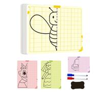 Scheda Per Disegni Simmetrici A Griglia - Tavoletta da Disegno per Tracciare Schemi a Quadretti | Set Di Giocattoli Educativi Per L'Allenamento Della Concentrazione Per Ragazzi E Ragazze