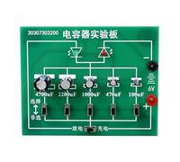 Scheda per esperimenti sui condensatori e scheda dimostrativa di carica e scarica per l'insegnamento in aula di fisica con valori multipli di condensatori e struttura in PVC per