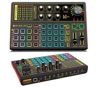 Scheda per mixer audio, commutatore vocale con molteplici effetti sonori e luce LED per lo streaming in diretta, mixer audio per la registrazione di musica, karaoke cantare trasmissione su telefono