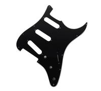 Scheda Protezione Chitarra Battipenna per chitarra elettrica a 3 strati SSS 11 fori Pannello per chitarra elettrica in PVC antigraffio Strumenti per liutai Accessori per strumenti musicali(Black)