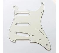 Scheda Protezione Chitarra SSS Battipenna antigraffio per chitarra elettrica Battipenna spesso strato intermedio verde menta per sostituzione chitarra ST(Vintage white)