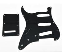 Scheda Protezione Chitarra SSS Battipenna Tremolo per mano sinistra Piastra posteriore Tremolo Cover Set per chitarra ST(Black)